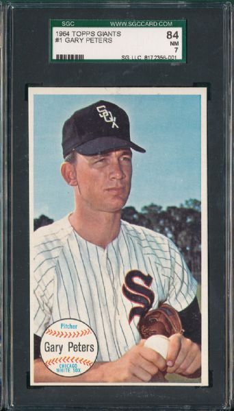 1964 Topps Giants 7 Card Lot SGC 84