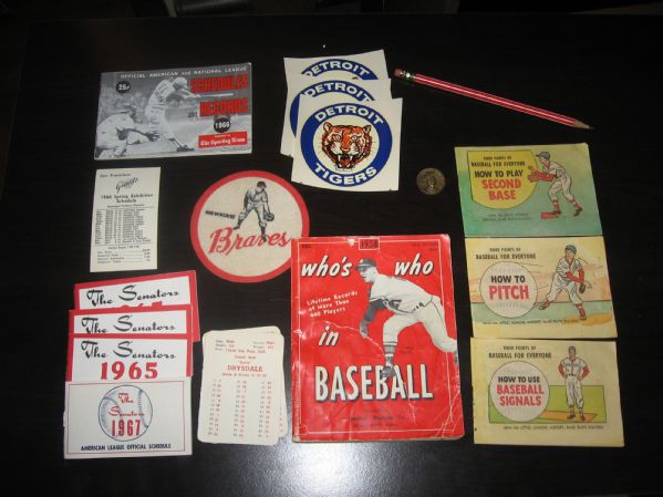 1960's Baseball Memorabilia Lot