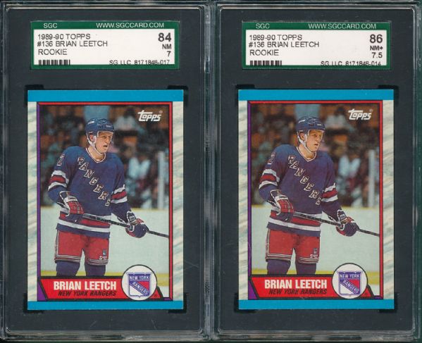 1989-90 Topps #136 Brian Leetch SGC *Rookie*