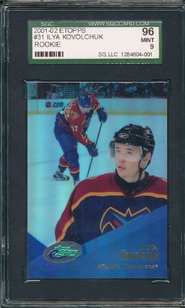 2001-02 ETopps #31 Ilya Kovolchuk *Rookie* SGC 96