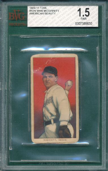 1909-1911 T206 McGinnity American Beauty Cigarettes BVG 1.5