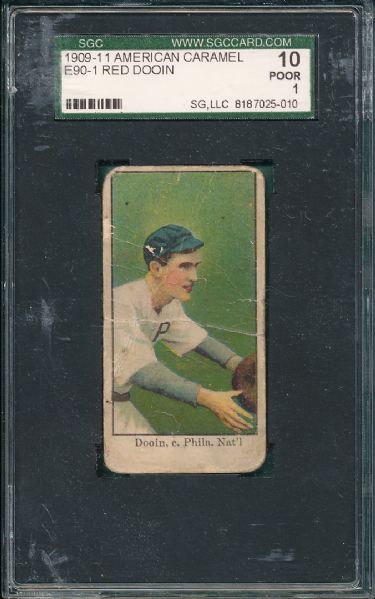 1909-11 E90-1 Philadelphia Phillies American Caramel (2) Card SGC Graded Lot