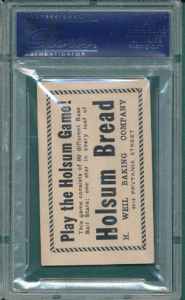 1921 Holsum Bread Jim Vaughn PSA 3 *Low Pop Report*