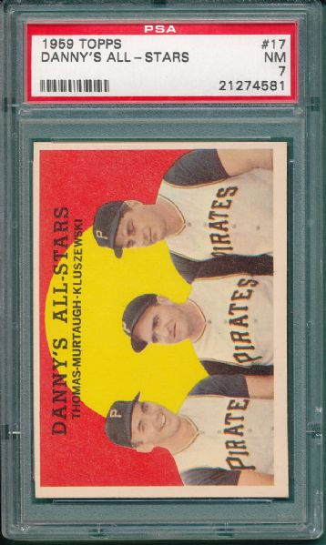 1959 Topps #017 Danny's All-Stars PSA 7