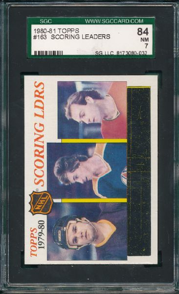 1980-81 Topps Wayne Gretzky 2 Card Lot SGC 84