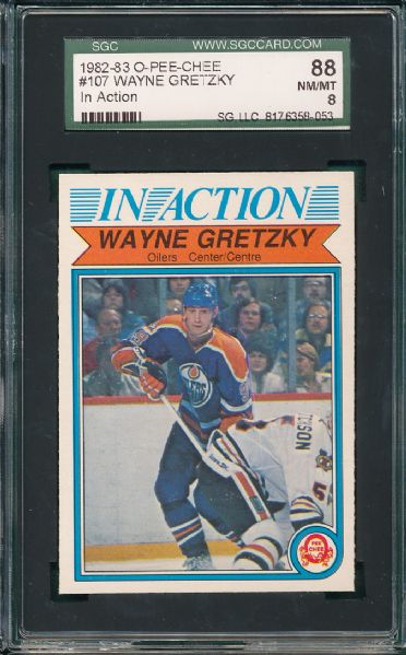 1982-83 O-Pee-Chee Wayne Gretzky 2 Card Lot SGC 88