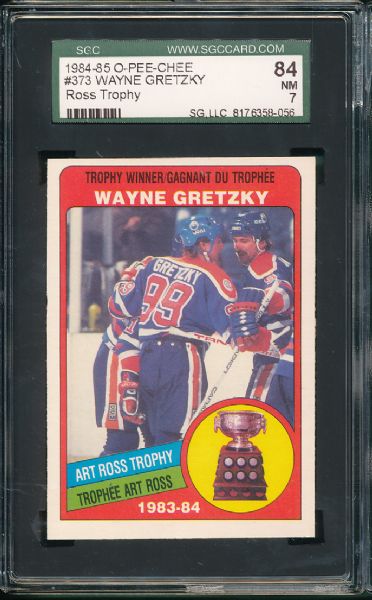 1982-83 & 1984-85 O-Pee-Chee Wayne Gretzky 3 Card Lot SGC 84