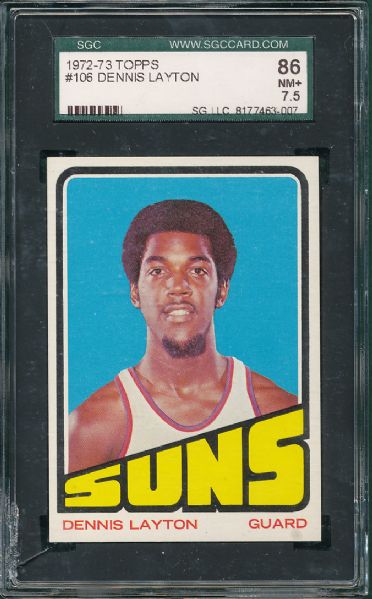 1972-73 Topps BSKT (4) Card High Grade SGC Lot