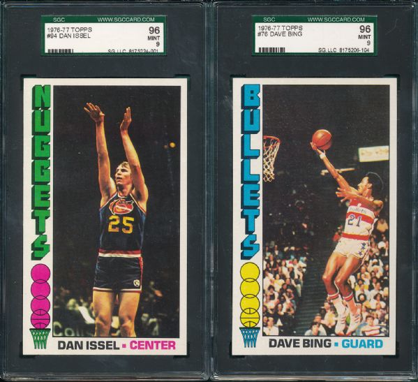 1976-77 Topps BSKT Lot of (17) W/Bradley SGC 96