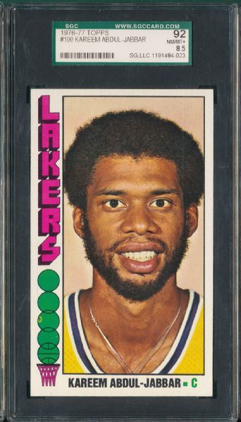 1976-77 Topps BSKT Lot of (26) W/Kareem Abdul-Jabbar SGC 92