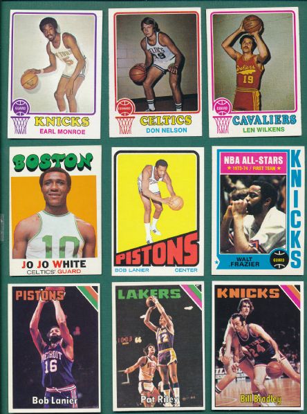 1969-1976 Topps BSKT (16) Card Lot W/Lanier RC *CREASE FREE*