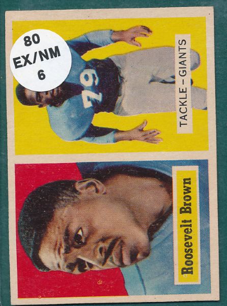 1957 Topps FB Lot of (29) W/HOFers, Roosevelt Brown