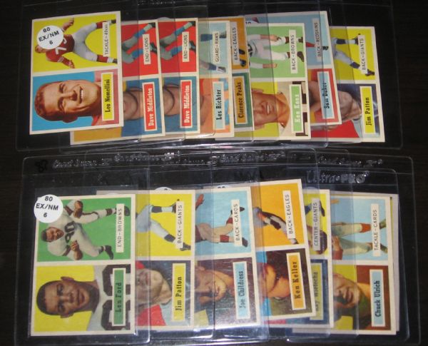 1957 Topps FB Lot of (29) W/HOFers, Roosevelt Brown