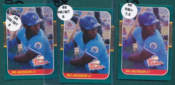 1987 Donruss The Rookies #14 Bo Jackson (4) Card Lot