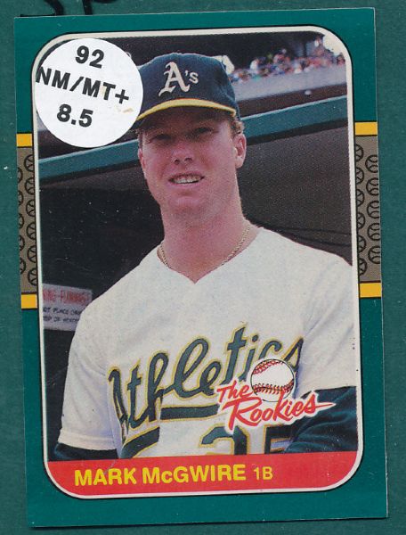 1987 Donruss The Rookies #1 Mark McGwire (7) Card Lot