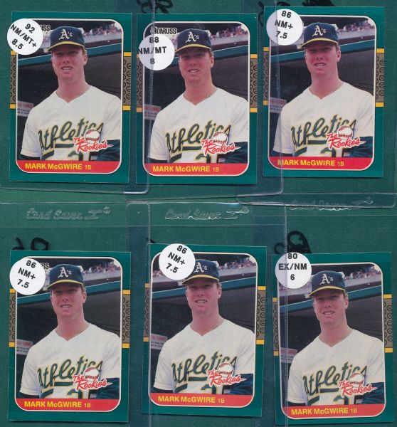 1987 Donruss The Rookies #1 Mark McGwire (7) Card Lot