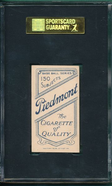 1909-1911 T206 Marquard, Standing, Piedmont Cigarettes SGC 70