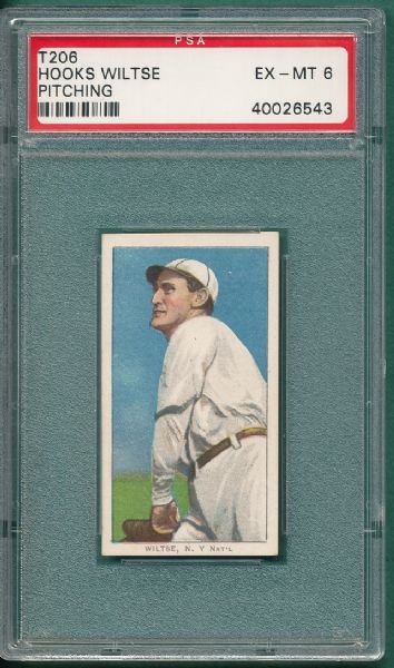 1909-1911 T206 Wiltse, Pitching, Old Mill Cigarettes PSA 6 *Highest Graded*