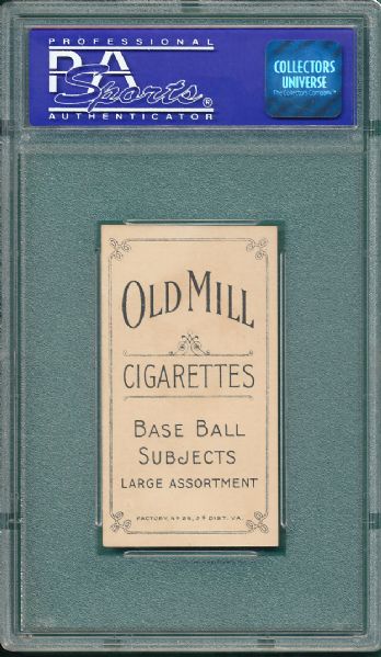 1909-1911 T206 Wiltse, Pitching, Old Mill Cigarettes PSA 6 *Highest Graded*