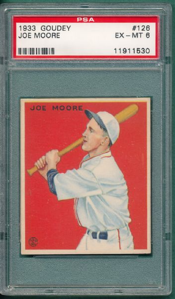 1933 Goudey #126 Joe Moore PSA 6