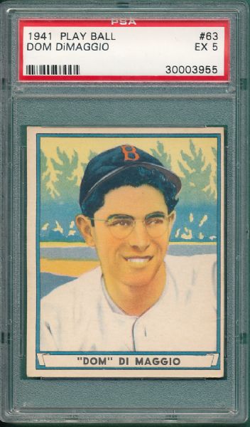 1941 Playball #63 Dom Di Maggio PSA 5