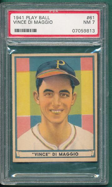 1941 Playball #61 Vince Di Maggio PSA 7