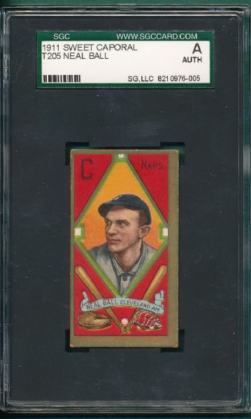 1911 T205 Ball Sweet Caporal Cigarettes SGC A