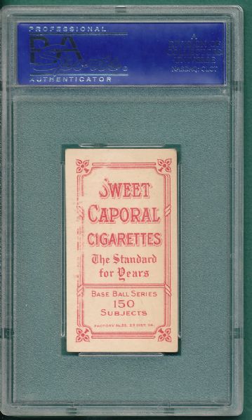 1909-1911 T206 Brown, M., Portrait, Sweet Caporal Cigarettes Factory 25 PSA 2