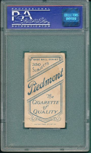 1909-1911 T206 Elberfeld, Portrait, Washington Piedmont Cigarettes PSA 1 *Tougher Common*