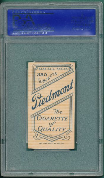 1909-1911 T206 Raymond, Piedmont Cigarettes PSA 2