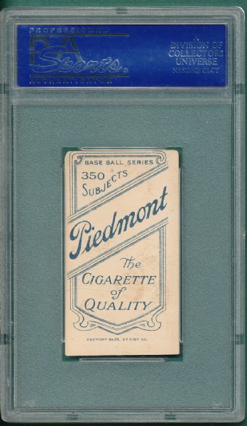 1909-1911 T206 Summers, Piedmont Cigarettes PSA 2