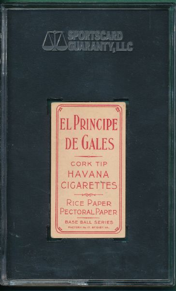 1909-1911 T206 Casey, El Principe De Gales Cigarettes SGC 40