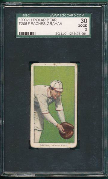 1909-1911 T206 Graham, Peaches Polar Bear Tobacco SGC 30