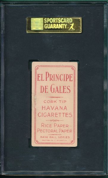 1909-1911 T206 McGraw, Portrait W/Cap, El Principe De Gales Cigarettes SGC 30 *Low Pop*