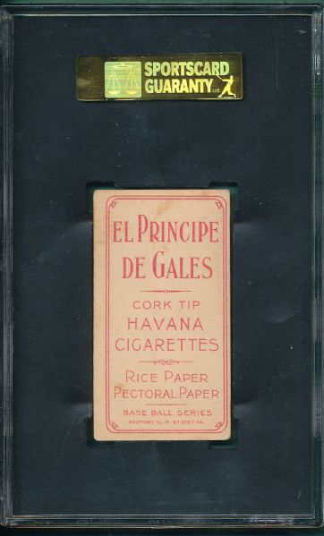 1909-1911 T206 Milligan, El Principe De Gales Cigarettes SGC 50