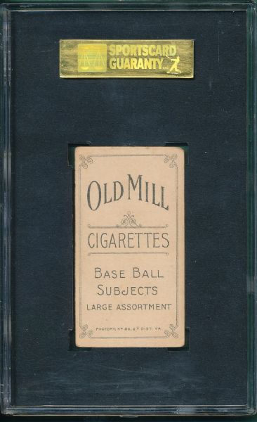 1909-1911 T206 Oberlin Old Mill Cigarettes SGC 40