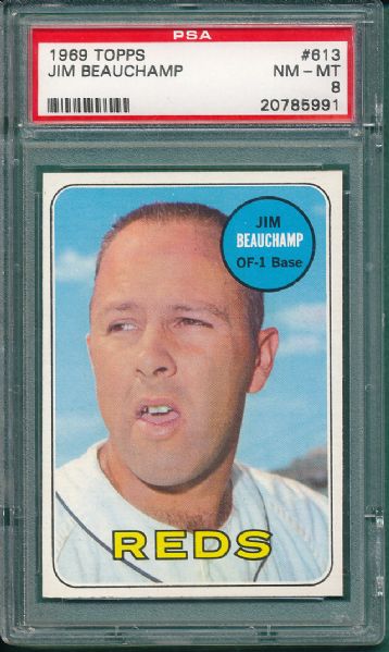 1969 Topps (4) Card Lot W/High #, PSA 8