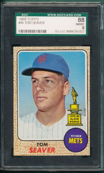 1968 Topps #45 Tom Seaver SGC 88