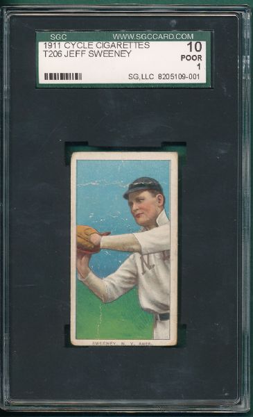 1909-1911 T206 Sweeney Cycle 460 Cigarettes SGC 10 *Low Pop*