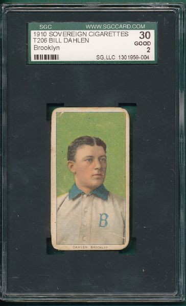 1909-1911 T206 Dahlen, Brooklyn, Sovereign Cigarettes SGC 30