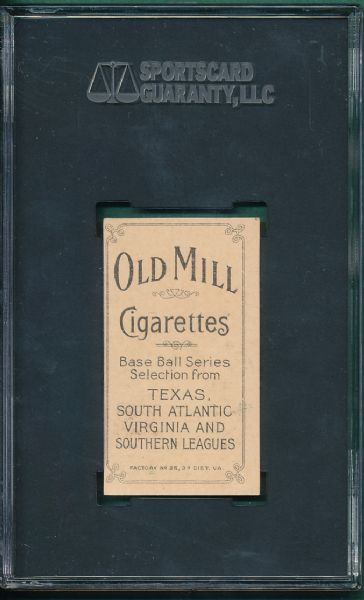 1909-1911 T206 Mullaney, SLer, Old Mill Cigarettes SGC 80