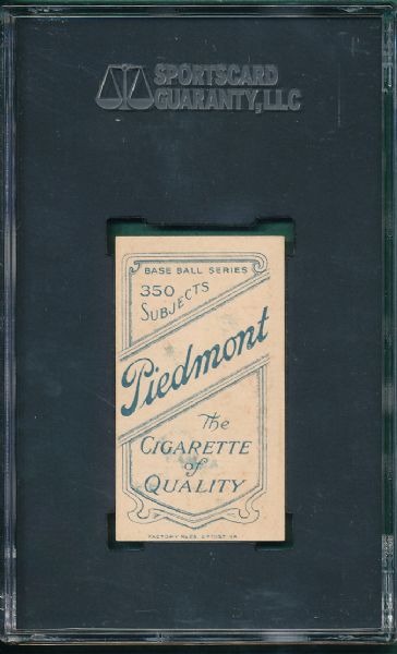 1909-1911 T206 Snodgrass, Batting, Piedmont Cigarettes SGC 86 *Only One Graded Higher*