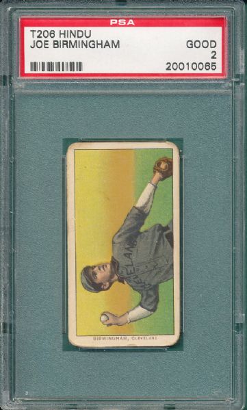 1909-1911 T206 Birmingham, Hindu Cigarettes PSA 2 *Horizontal*