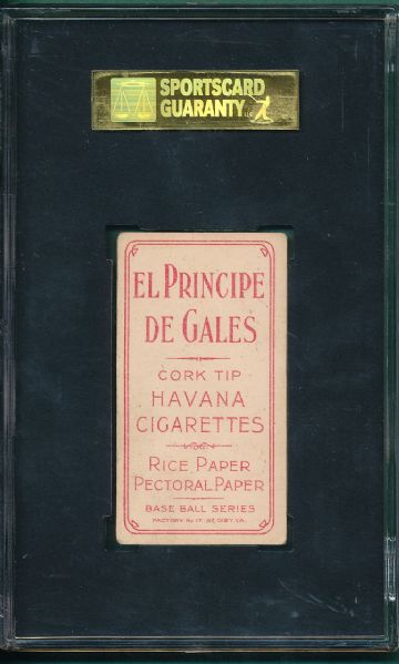 1909-1911 T206 White, Jack, El Principe De Gales Cigarettes SGC 50 *Highest Graded SGC, Low Pop*