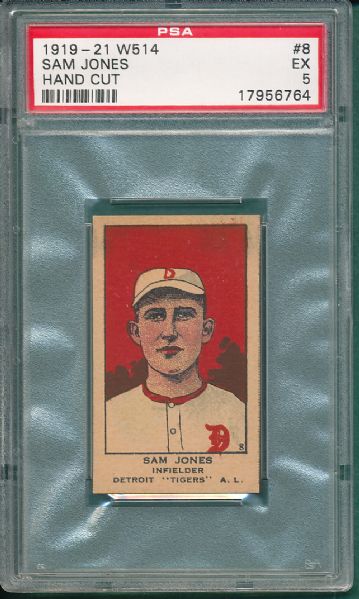 1919-21 W514 #08 Sam Jones PSA 5