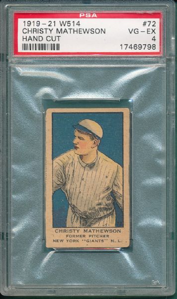 1919-21 W514 #72 Christy Mathewson PSA 4