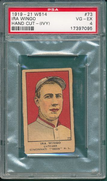 1919-21 W514 #73 Ira (Ivy) Wingo PSA 4