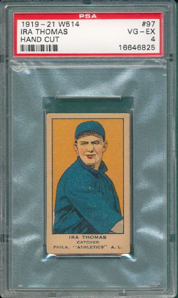 1919-21 W514 #97 Ira Thomas PSA 4