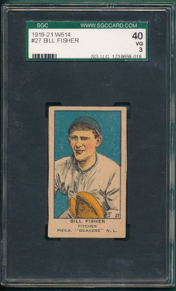 1919-21 W514 #27 Bill Fisher SGC 40