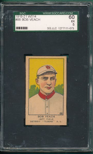 1919-21 W514 #88 Bob Veach SGC 60